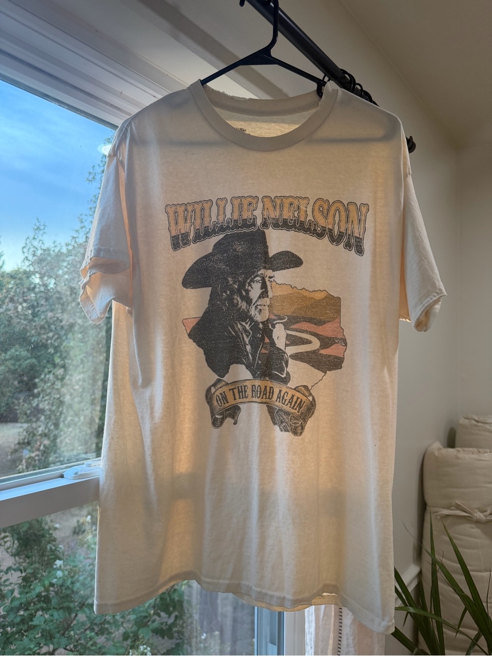 Willie Nelson Graphic Short Sleeve Tee - Cream